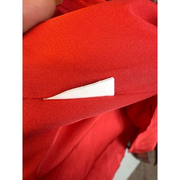 Helmut Lang Red Mandala Print Silk Dress Asymmetrical Wrap Sleeveless size 2 - Picture 7 of 12